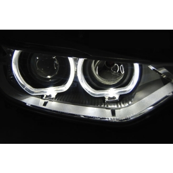 REFLEKTORY PRZEDNIE ANGEL EYES LED BLACK fits BMW F30/F31 10.11 - 05.15