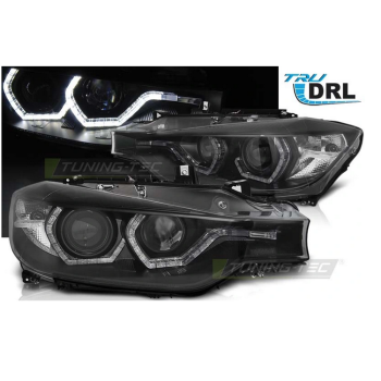 REFLEKTORY PRZEDNIE ANGEL EYES LED DRL BLACK fits BMW F30/F31 10.11 - 05.15