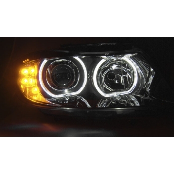 REFLEKTORY PRZEDNIE HEADLIGHTS ANGEL EYES LED INDICATOR BLACK fits BMW E90/E91 03.05-11 LAMPY